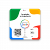 Placa adhesiva con NFC y código QR para reseñas de Google