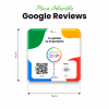 Placa adhesiva con NFC y código QR para reseñas de Google