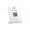 Banner de escritorio para reseñas de Google Maps con NFC y QR