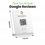 Banner de escritorio para reseñas de Google Maps con NFC y QR