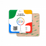 Placa Adherible NFC + QR para reseñas de Google Maps