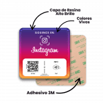 Placa Adherible para Instagram NFC + QR