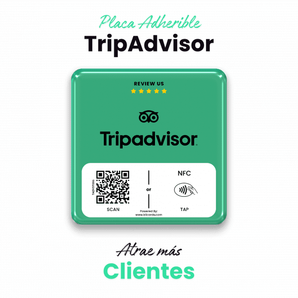 Placa NFC + QR TripAdvisor