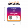 Placa Adherible para Instagram NFC + QR