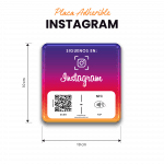 Placa Adherible para Instagram NFC + QR