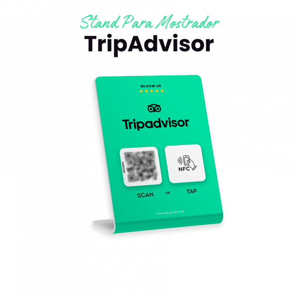 Banner de mosrador de reseñas en TripAdvisor NFC + QR