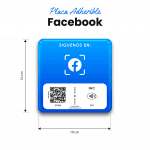 Placa Adherible para Facebook con NFC y QR
