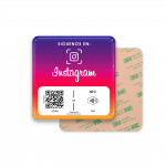 Placa Adherible NFC + QR para instagram