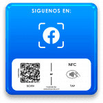Placa Adherible para Facebook con NFC y QR