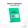 Banner de mosrador de reseñas en TripAdvisor NFC + QR