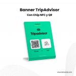 Banner de mosrador de reseñas en TripAdvisor NFC + QR