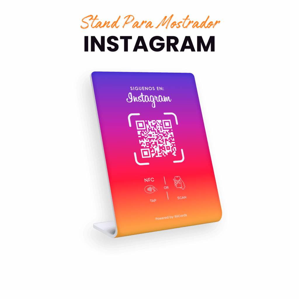 Banner de mosrador para INSTAGRAM NFC + QR