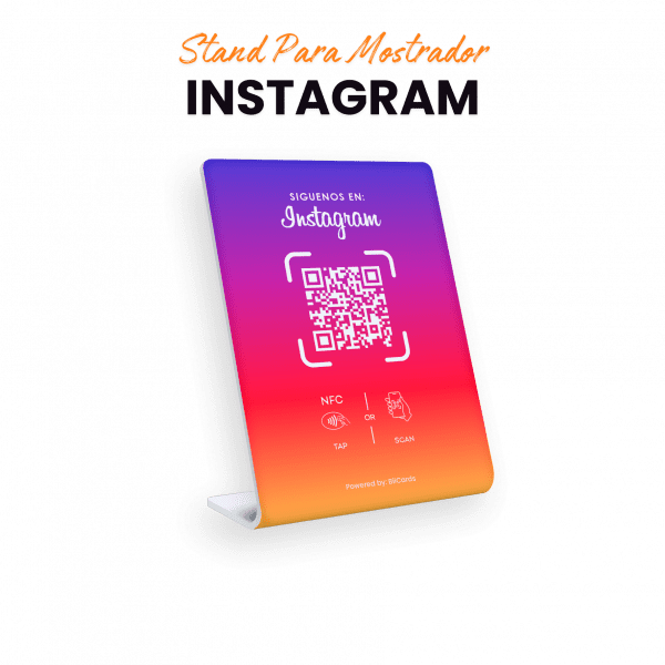 Banner de mosrador para INSTAGRAM NFC + QR