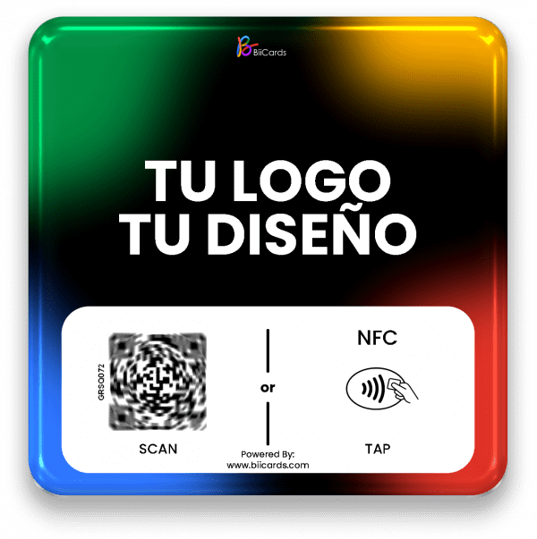 Placa Adherible MultiLink QR + NFC