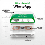 Placa NFC y QR para WhatsApp | Material PVC Alto Brillo