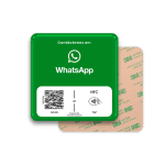 Placa NFC y QR para WhatsApp | Material PVC Alto Brillo
