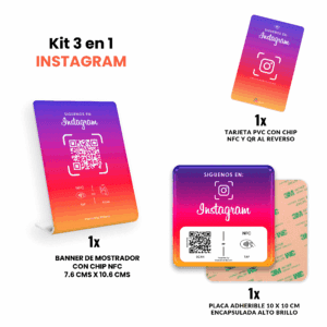 Kit INSTAGRAM NFC color blanco