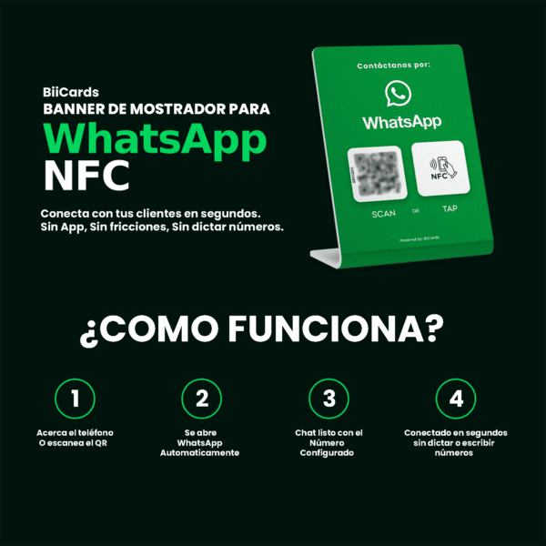 Banner Para WhatsApp NFC y QR