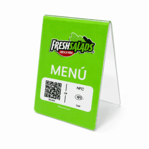 Menú de Mesa en Acrílico con NFC y QR Dinámico para Restaurantes