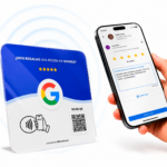 Placa de Acrílico para reseñas de Google con NFC y QR