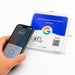 Placa de Acrílico para reseñas de Google con NFC y QR